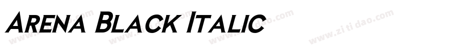 Arena Black Italic字体转换